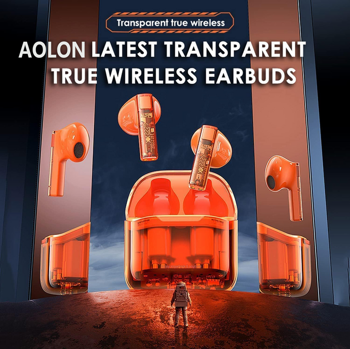 Aolon V36 Bluetooth 5.3 Transparent Noise Reduction Earphones - Aolon