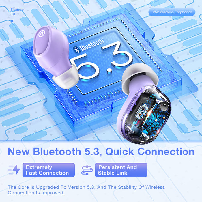 Aolon V52 TWS Bluetooth 5.3 Earphone Smart Display Rapid Charge - Aolon