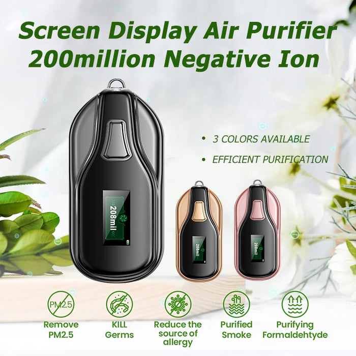 Aolon M20 Air Mask 200million Negative Ion Screen Display Air Purifier ionizer Necklace - Aolon