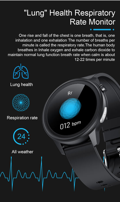 Aolon IP68 Waterproof PPG+ECG Heart Rate Monitor Fitness Tracker Smartwatch - Aolon
