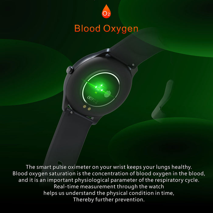 Aolon Q21 Smart Watch Blood Pressure Heart Rate Body Temperature Fitness Tracker - Aolon