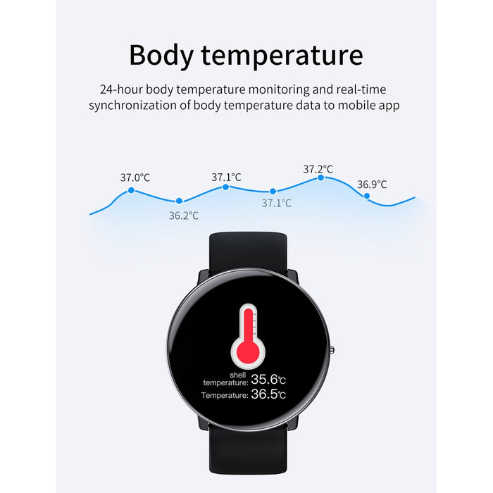 Thermometer Ultra-thin Watch Face Market Waterproof Fitness Tracker - Aolon